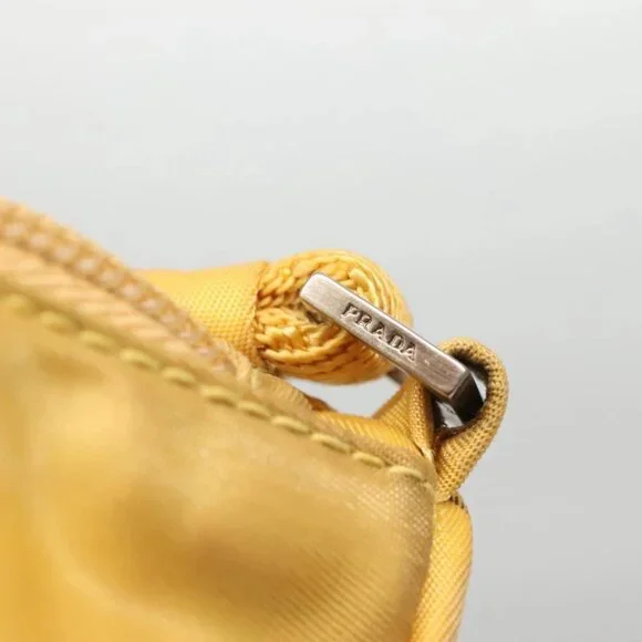 PRADA Accessory Pouch Nylon Yellow Auth 117775 - Picture 11 of 16